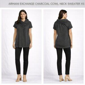 Armani Exchange Charcoal Cowl Neck Sweater Size XS